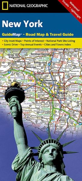 New York: State Guide Maps - National Geographic Maps - Kirjat - National Geographic Maps - 9781597753159 - keskiviikko 4. tammikuuta 2023