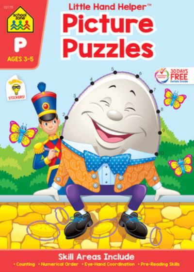 Cover for School Zone · School Zone Picture Puzzles Workbook with Stickers (Paperback Book) (2019)
