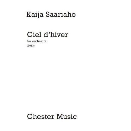 Cover for Kaija Saariaho · Ciel D'Hiver (Sheet music)