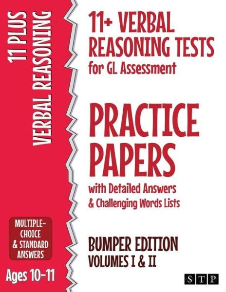 Cover for STP Books · 11+ Verbal Reasoning Tests for GL Assessment Practice Papers with Detailed Answers &amp; Challenging Words Lists Bumper Edition (Taschenbuch) (2020)