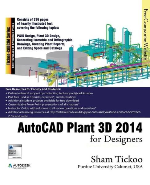 Cover for Prof. Sham Tickoo Purdue Univ. · Autocad Plant 3D 2014 for Designers (Paperback Book) (2014)