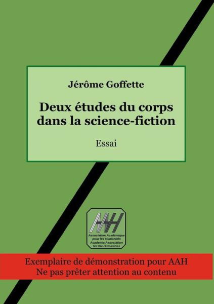 Cover for Goffette · Deux études du corps dans la s (Buch) (2017)