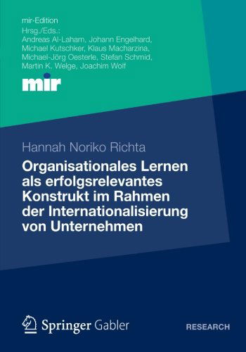 Cover for Hannah Noriko Richta · Organisationales Lernen ALS Erfolgsrelevantes Konstrukt Im Rahmen Der Internationalisierung Von Unternehmen - Mir-Edition (Paperback Book) [2012 edition] (2012)