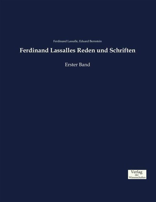 Cover for Lassalle · Ferdinand Lassalles Reden.1 (Book) (2019)
