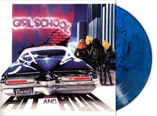 Cover for Girlschool · Hit And Run (LP) [Marbled edition]