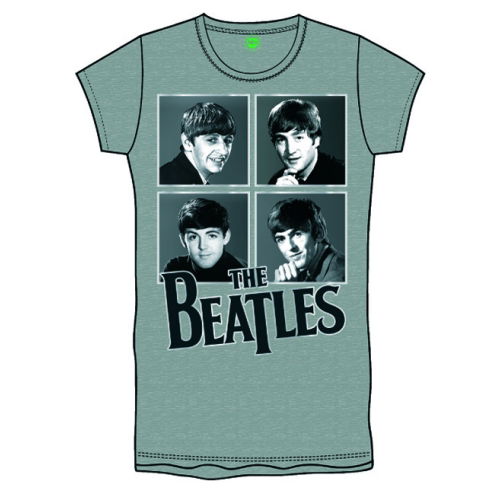 The Beatles Ladies T-Shirt: Framed Faces (Foiled) - The Beatles - Merchandise - Apple Corps - Apparel - 5055295330160 - 