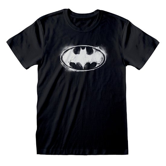 Dc Comics: Batman - Bw Distressed Logo (T-Shirt Unisex Tg S) - Batman - Film -  - 5055910334160 - 