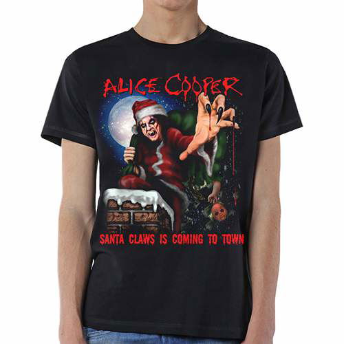Cover for Alice Cooper · Alice Cooper Unisex T-Shirt: Santa Claws (T-shirt) [size S] [Black - Unisex edition]