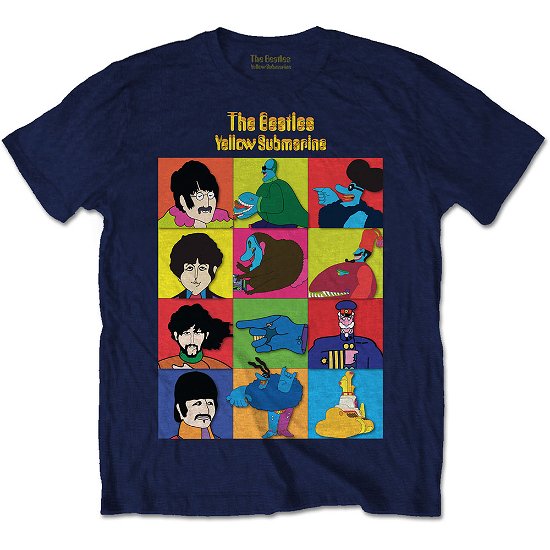 Cover for The Beatles · The Beatles Unisex T-Shirt: Yellow Submarine Characters (T-shirt) [size S] [Blue - Unisex edition]