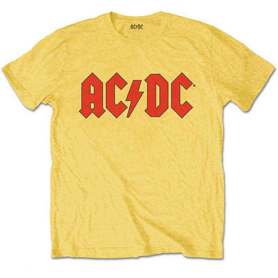 Cover for AC/DC · AC/DC Kids T-Shirt: Logo (9-10 Years) (T-shirt) [size 9-10yrs] [Yellow - Kids edition]
