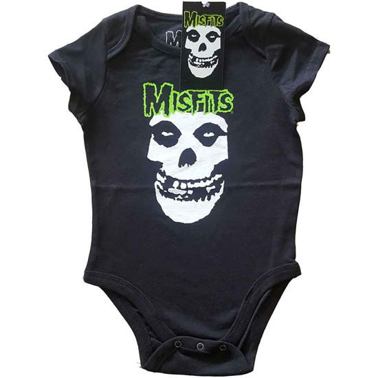 Cover for Misfits · Misfits Kids Baby Grow: Skull &amp; Logo (0-3 Months) (Klær) [size 0-6mths] [Black - Kids edition]