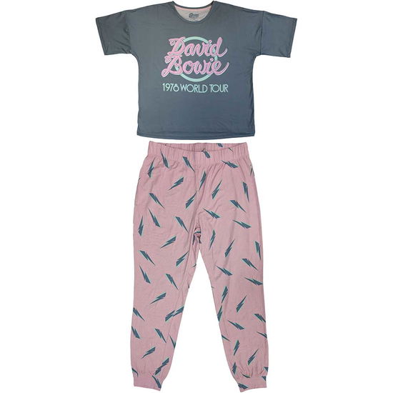 David Bowie Ladies Pyjamas: 1978 World Tour - David Bowie - Merchandise -  - 5056737211160 - December 5, 2023