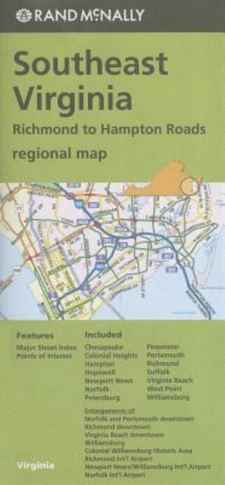 Cover for Rand Mcnally · Rand Mcnally Folded Map: Southeast Virginia Richmond to Hampton Roads Regional (Landkarten) [Fold Map edition] (2013)