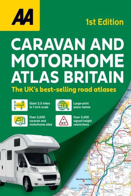 Cover for AA Caravan &amp; Motorhome Atlas (Paperback Book) (2024)