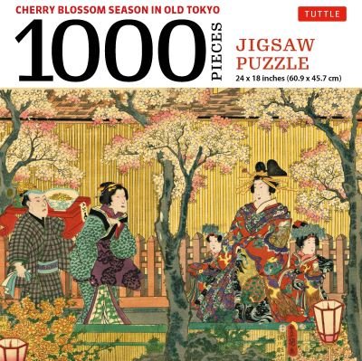 Cherry Blossom Season in Old Tokyo- 1000 Piece Jigsaw Puzzle: Woodblock Print by Utagawa Kunisada (Finished Size 24 in X 18 in) (GAME) (2021)