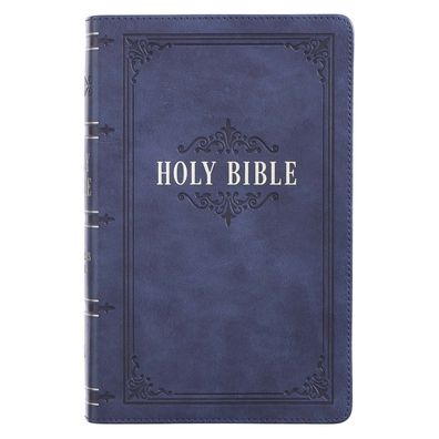 Cover for KJV Giant-Print Bible--imitation leather, dark blue (Book) (2020)