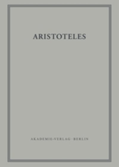 Cover for Aristoteles · Werke.17 Zool.Schriften.2 (Bok) (1985)