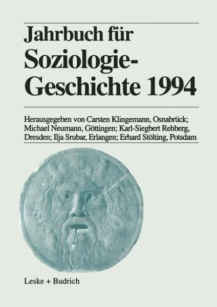 Cover for Carsten Klingemann · Jahrbuch fur Soziologiegeschichte 1994 (Paperback Book) [Softcover reprint of the original 1st ed. 1996 edition] (2012)