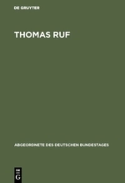 Cover for No Contributor · Thomas Ruf - Abgeordnete Des Deutschen Bundestages (Hardcover Book) [Reprint 2018 edition] (1996)