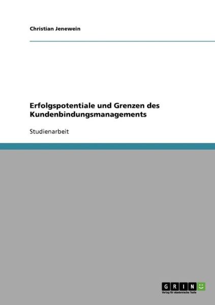Cover for Jenewein · Erfolgspotentiale und Grenzen (Book) [German edition] (2013)