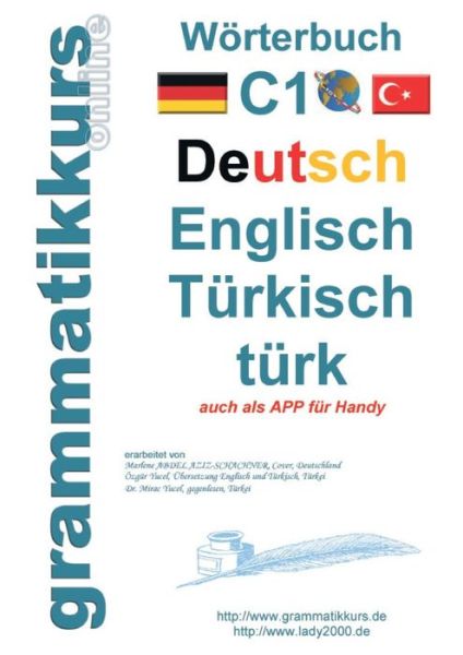 Cover for Dilek Turk · Woerterbuch C1 Deutsch-Englisch-Turkisch (Paperback Book) (2019)