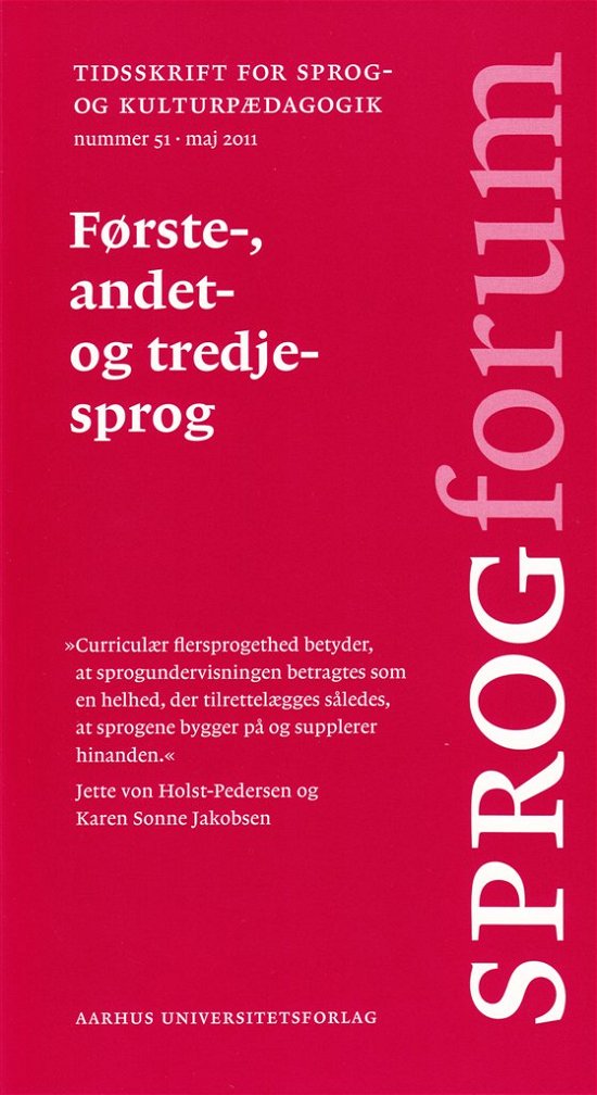 Første-, andet- og tredjesprog -  - Böcker - Aarhus Universitetsforlag - 9788771240160 - 15 december 2011