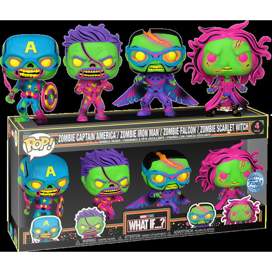 Cover for Funko Pop! Marvel: · Pop Marvel What if 4pk Blacklight Latam Excl (Funko POP!) (2023)