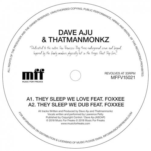 Cover for Dave &amp; Thatmanmonkz Aju · They Sleep We Love (LP) (2018)