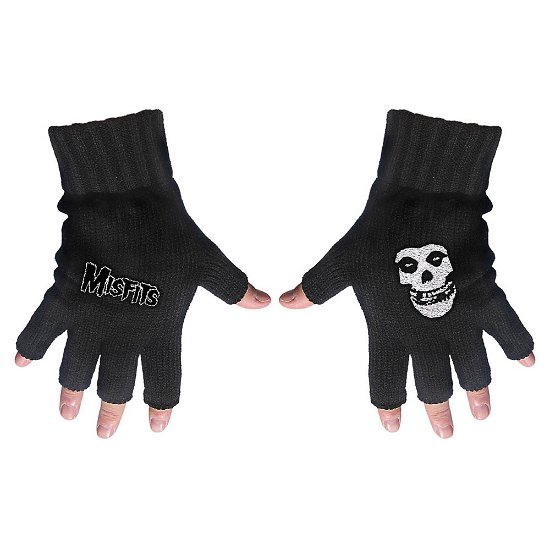 Misfits Unisex Fingerless Gloves: Logo & Fiend - Misfits - Gadżety - Razamataz - 5056170620161 - 