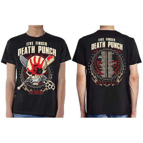 Cover for Five Finger Death Punch · Five Finger Death Punch Unisex Tee: Zombie Kill Fall 2017 Tour (Ex Tour) (Klær) [size S] [Black - Unisex edition]