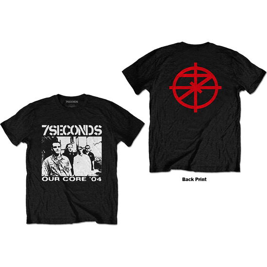 Cover for 7 Seconds · 7 Seconds Unisex T-Shirt: Our Core (Black) (Back Print) (T-shirt) [size S] [Black - Unisex edition] (2020)