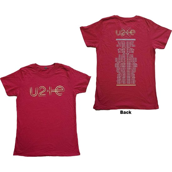 U2 Unisex T-Shirt: I+E 2015 Tour Dates (Ex-Tour & Back Print) - U2 - Koopwaar -  - 5056561051161 - 