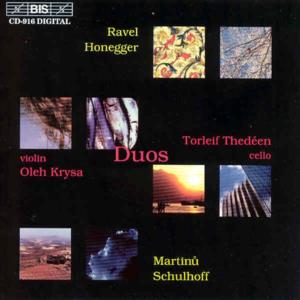 Cover for Ravel / Martinu / Honegger / Drysa / Thedeen · Sonatas for Violin &amp; Cello (CD) (2000)