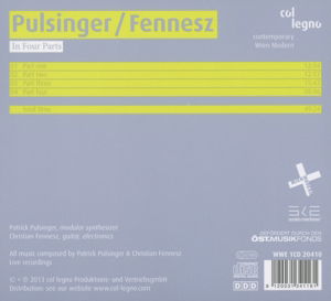 Cover for Pulsinger, Patrick / Fennesz, Christian · In four Parts - Tribute to John Cage col legno Klassisk (CD) (2013)
