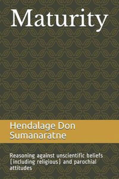 Cover for Hendalage Don Sumanaratne · Maturity (Taschenbuch) (2019)