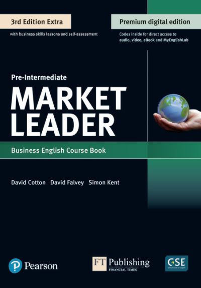 Cover for David Cotton · Market Leader 3e Extra Pre-Intermediate Student's Book &amp; eBook with Online Practice, Digital Resources &amp; DVD Pack - Market Leader (Bok) (2020)