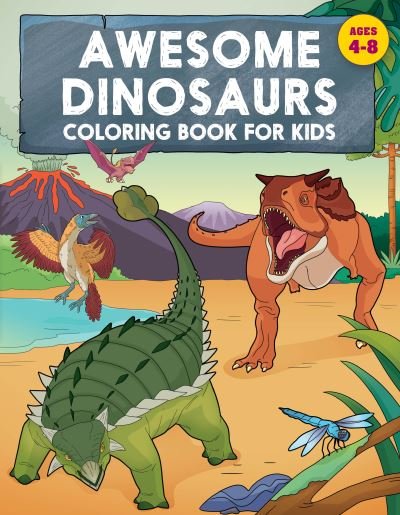 Cover for Rockridge Press · Awesome Dinosaurs Coloring Book for Kids (Taschenbuch) (2021)