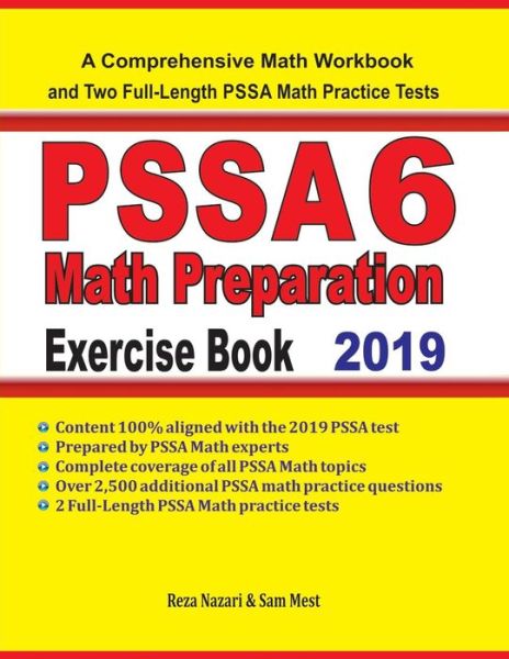 Cover for Reza Nazari · PSSA 6 Math Preparation Exercise Book (Paperback Book) (2019)