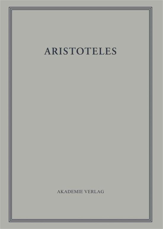 Werke.5 Poetik - Aristoteles - Bücher - Walter de Gruyter - 9783050051161 - 6. Juli 2011