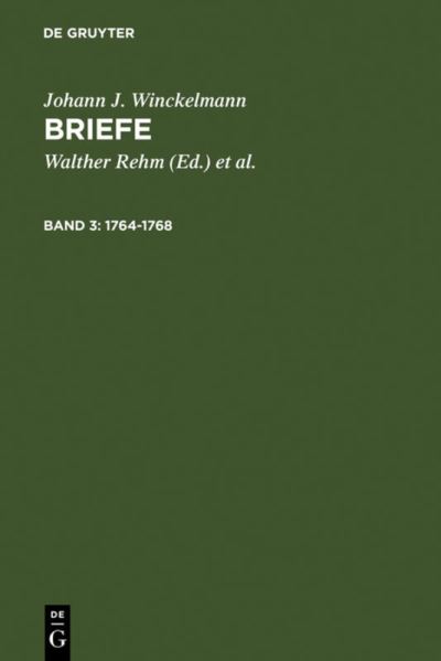 Cover for Winckelmann · Briefe.3 1764-1768 (Book) (1956)