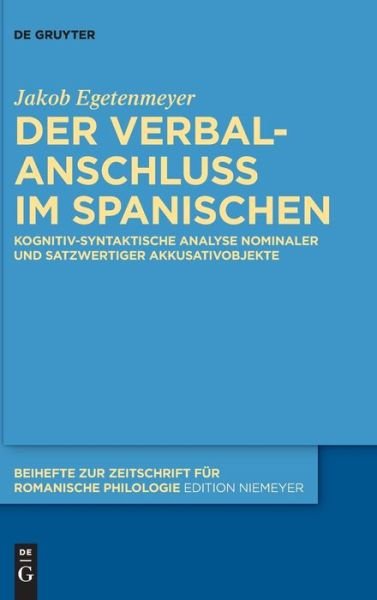 Cover for Egetenmeyer · Der Verbalanschluss im Span (Book) (2019)
