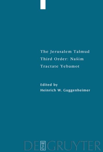 Cover for Heinrich W. Guggenheimer · Tractate Yebamot (Taschenbuch) (2020)