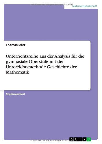 Cover for Dörr · Unterrichtsreihe aus der Analysis (Book) [German edition] (2014)