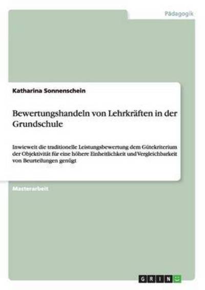 Cover for Sonnenschein · Bewertungshandeln von Lehr (Book) (2015)