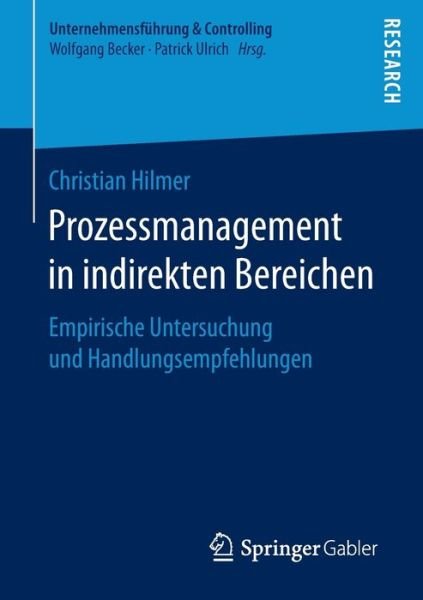Cover for Hilmer · Prozessmanagement in indirekten (Bok) (2016)