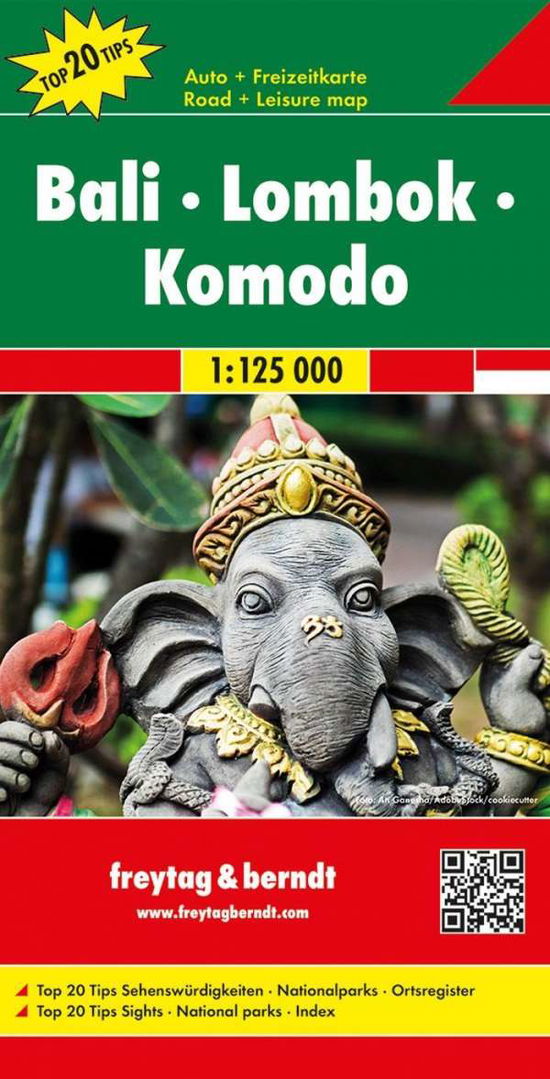 Cover for Freytag &amp; Berndt · Bali - Lombok - Komodo Road Map 1:125 000 (Map) (2017)