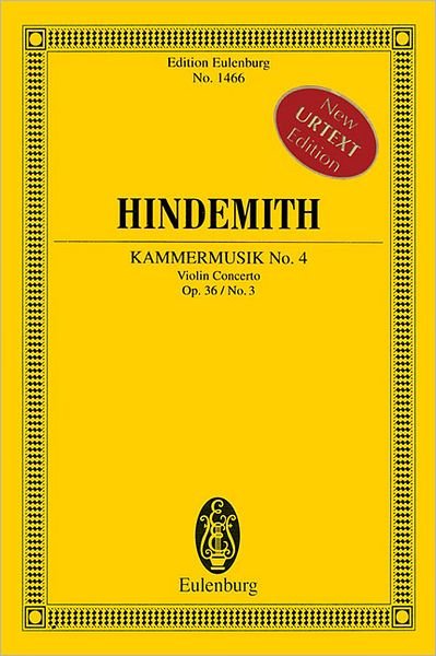 Cover for Paul Hindemith · Chamber Music No 4 Op 363 (Pocketbok) (2011)