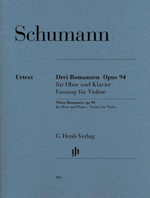 Cover for R. Schumann · 3Romanzen op.94,Vl+Kl.HN816 (Buch)