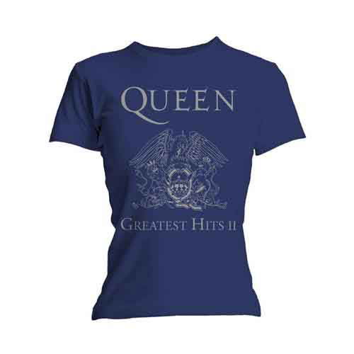 Queen Ladies T-Shirt: Greatest Hits II (Skinny Fit) - Queen - Merchandise - Bravado - 5023209343162 - February 28, 2011