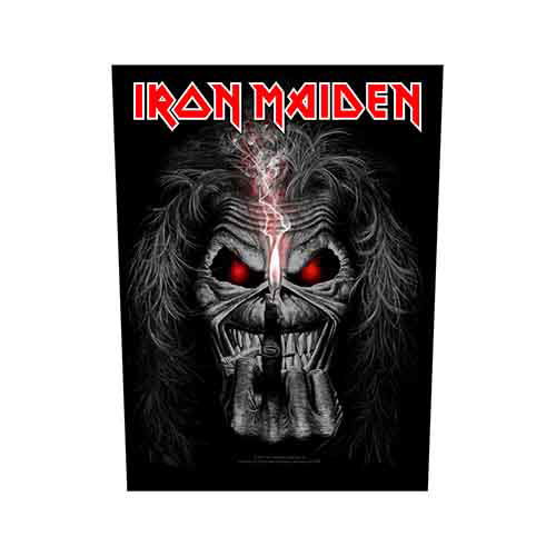 Iron Maiden Back Patch: Eddie Candle Finger - Iron Maiden - Fanituote - PHD - 5055339746162 - maanantai 19. elokuuta 2019